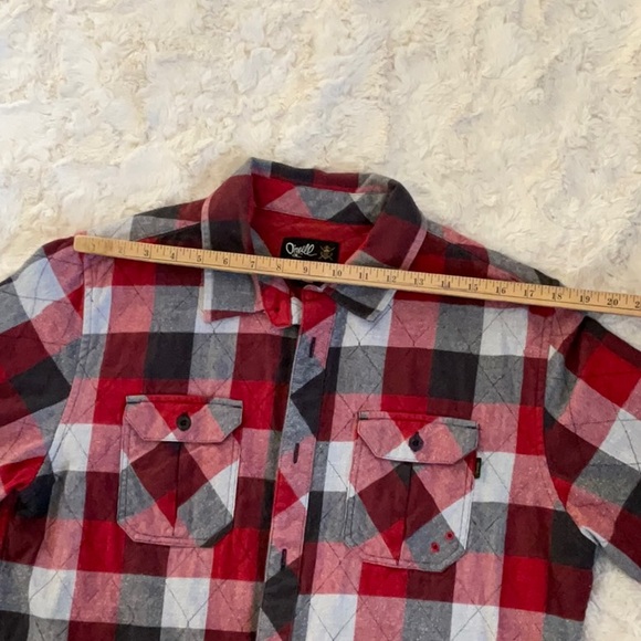 O’Neill Red and Gray Plaid Long Sleeve Shirt - Picture 8 of 10
